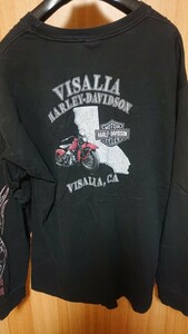 USA製 2XL 黒 ハーレー Tシャツ 長袖Tシャツ ロンT ブラック harley davidson