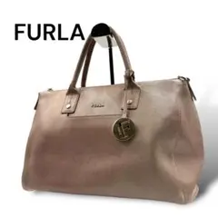 FURLA フルラ　ハンドバッグ　レザー　ブラウン系　G538