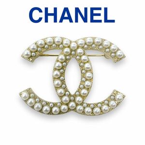 シャネル ブローチ ココマーク フェイクパール ゴールド金具 金 白 レディースCHANEL アクセサリー