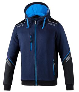 SPARCO（スパルコ） パーカー TECH HOODED FULL ZIP ネイビーxブルー Mサイズ