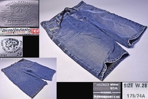 DIESEL ★ ディーゼル ★ 069UKストレッチ ★ D-KROOSHORT-Y-NE ★ デニムハーフパンツ ★ 28 ★ 175/74A ★ 短パン ★ ダメージ ★ 中古品