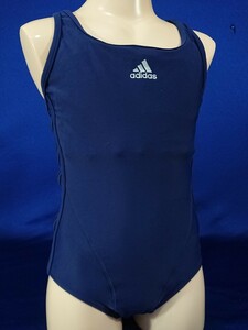 ka_7656s ★定形外 配送★ ADIDAS アディダス 光沢 ネイビー サイド 3本線 ハイカット 競泳水着 150(M)