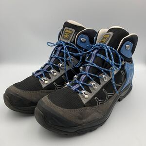 K665 ASOLO アゾロ メンズ トレッキングシューズ 登山靴 US8 26.5cm ブラック ブルー GORE-TEX ゴアテックス vibram ビブラムソール