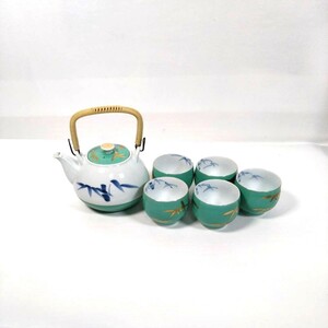 有田焼 幸栄作 茶器 湯のみ5客 急須 茶器セット 焼物 和食器 箱なし 陶磁器 骨董品 KG1201
