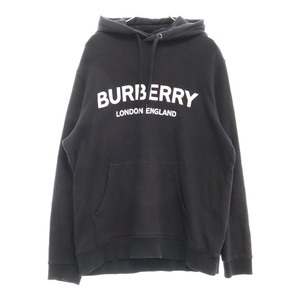 BURBERRY バーバリー フロントロゴプリントプルオーバーパーカー フーディー ブラック 8009509