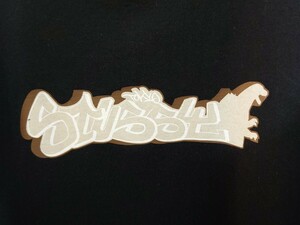 STUSSY ステューシー TOKYO GODZILLAモチーフ タギングロゴ プリントTシャツ 美中古 Lサイズ ブラック ゴジラ 紺タグ Vintageモデル