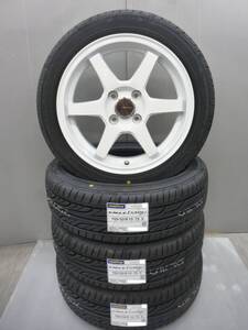 新品S-6ホワイト★グッドイヤー　165/55R15セット★カスタム軽自動車・タント・ミラ・コペン・アルトワークス・ラパン・Nボックス・Nワン