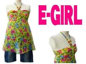 S★新品★E GIRL★花柄ホルターネックチュニック(M)