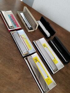 蔵出 当時物 ハーモニカ 7点 まとめて セット TOMBO DELUXE トンボ SUZUKI スズキ MIYATA ミヤタ BAND HARMONICA 昭和 レトロ 中古 楽器