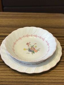 ニッコー　ダブルフェニックス　花柄　ピンク　　スープ皿　プレート　セット　ヴィンテージ