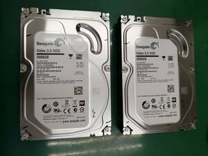 【開封済み品】Seagate ハードディスク 2TB 3.5インチ HDD SATA 2個セット