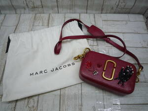 Ua8357-182♪【80】MARC JACOBS マークジェイコブス スナップショット ショルダーバッグ レッドハード M0010605