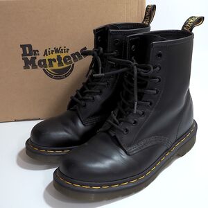 4-ZG033 ドクターマーチン Dr. Martens 8ホール レザー ブーツ ブラック UK5 EU38 US6 24~24.5cm 箱付 レディース