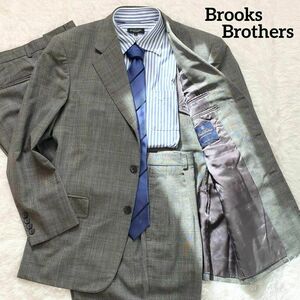 A85 Brooks Brothers　ブルックスブラザーズ　スーツセット　グレンチェック柄　グレー　灰色　M相当　パンツ2枚セット