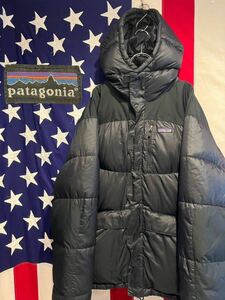 ★00s★2005年製★patagonia★パタゴニア★84651F5★ダウンジャケット★パーカー★フード★アウター★ロゴパッチ★ブラック★黒★Mサイズ★