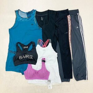 ●【タグ付き有】スポーツウェア ヨガ 7点 まとめ売り レギンス スポブラ ワンピース 等 NIKE adidas BARREL レディース sizeMIX 1.18kg●