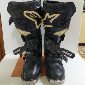 alpinestars アルパインスターズ モトクロス オフロードブーツ ブラック サイズ８ JPN26.5 e-s42 MADEiIN ・CROATIA クロアチア （ay)