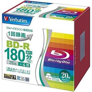 《特別価格》★20枚パック★ ブルーレイディスク 1回録画用 BD-R 25GB Japan) 20枚 ホワイトプリンタブル バーベイタムジャパン( 片面1層