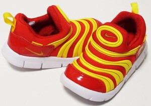 NIKE DYNAMO FREE TD 618 赤 黄色 13cm ナイキ ダイナモ フリー レッド イエロー