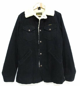 新品同様 WRANGLER×HYSTERIC GLAMOUR ラングラー×ヒステリックグラマー コーデュロイジャケット ボアランチコート S9097 M ブラック