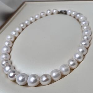 綺麗照り抜群！天然無調色本真珠ネックレス14mm 42cm 78g パールネックレス　 necklace pearl jewelry 珠 艷