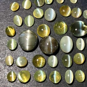 (天然クリソベリルキャッツアイおまとめ25ct)j ルース 裸石 猫目石 cats eye 宝石 ジュエリー chrysoberyl k②