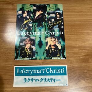 La’cryma Christiラクリマクリスティ直筆サイン非売品ステッカー付き メンバー全員 LIKE AN EDISON V系ヴィジュアル系