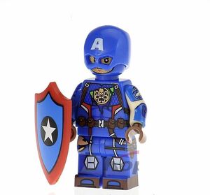 キャプテンアメリカ　マーベル アベンジャーズ　ミニフィグ LEGO 互換 ミニフィギュア b