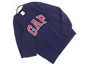 GAP ギャップ 裏起毛 ロゴ トレーナー スウェット sizeS/紺 ◇■ ☆ eka7 メンズ