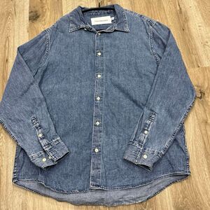 1円スタート！春先取り！Calvin　Klein　カルバン・クライン　デニムシャツ　vintage Lサイズ