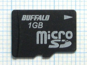 ★BUFFALO microＳＤ メモリーカード １ＧＢ 中古★送料８５円・１８５円