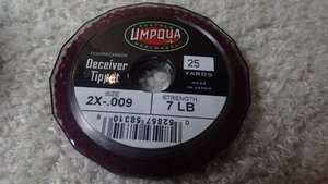 【新品】フロロカーボンティペット　UMPQUA　Deceiver　日本製　2X　7LB　25ヤード