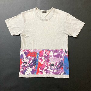 ★COMME des GARCONS HOMME PLUS コムデギャルソンオムプリュス 半袖トップス Tシャツ ライトグレー スポーツフォト 春夏 0.2kg★