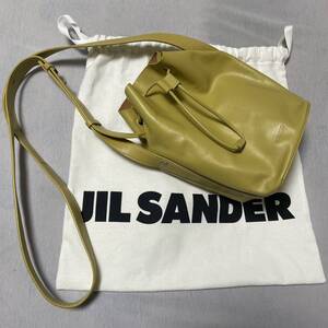 jil sander ジルサンダー ドローストリング ショルダーバッグ イエロー