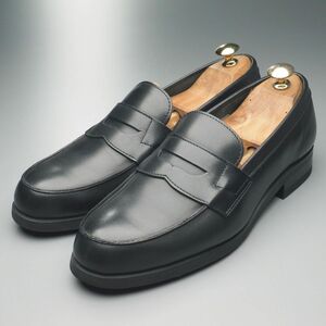 GQ5538//定価￥28,600-*リーガル/REGAL*22DL/メンズ/コインローファー/ペニーローファー/レザースリッポン/革靴/黒/ブラック