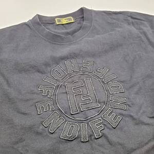 フェンディ FENDI 半袖 Tシャツ ロゴ ブラック コットン 黒 レディース クルーネック トップス 【6550】