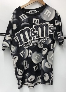 期間限定セール ア ベイシング エイプ A BATHING APE 【m&mコラボ】半袖シャツ 白黒・総柄