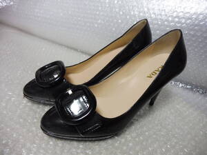 美品 プラダ PRADA パンプス　ブラック　36.5