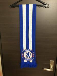 CHELSEA チェルシー　サッカー　サポーター　マフラー　青×白（USED）～イングランド、プレミアリーグ、UK、英～　