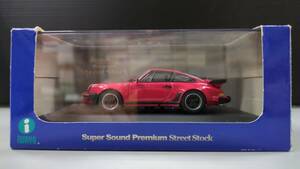 #MC161ミニカー【イワヤ SUPER SOUND Premium Street Stock ポルシェ911 ターボ 1989 Garz Red 1/43】