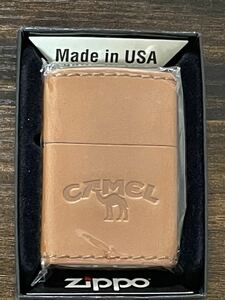 zippo キャメル 茶 本革 CAMEL BROWN 2020年製 限定品 ラクダ デットストック ケース 保証書