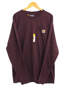 Carhartt (カーハート) Workwear LS Pocket T-Shirt ロンT 長袖Tシャツ K126 エンジ PORT L メンズ/004