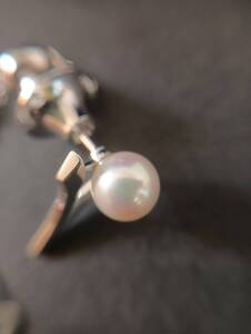 ◆ MIKIMOTO/ミキモト パール ネクタイピン アコヤ本真珠 6.6mm SV タイタック 三越箱 pearl jewelry tie tack