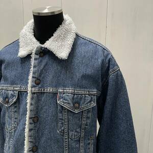 USA古着 90s Levi’s デニム ボア ジャケット Lサイズ アメリカ製 70609 /リーバイス ヴィンテージ インディゴ ジージャン オールド 90年代