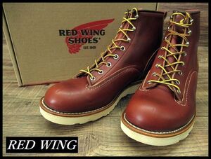 送料無料 未使用デッドストック 廃盤 USA製 RED WING レッドウィング 2924 12年製 LINEMAN 6インチ レザー ラインマン ブーツ 赤茶 28.0 ⑤