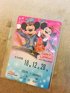 ★ディズニーリゾートライン 使用済みパス★ディズニー35周年★ディズニーランド ディズニーシー★TDL TDS★ミッキー ミニー ②