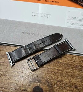 HERMES エルメス アップルウォッチ 替えベルト ストラップ バンド レザー BRACELET B AWH ST44 ロゴ