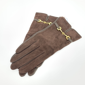 未使用品◆marie clair マリクレール 手袋 ◆ ブラウン スエード レディース 手袋 glove グローブ 服飾小物