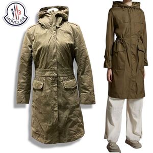 4 国内正規品 MONCLER モンクレール DOWN JACKET COAT 2way ダウンコート ジャケット ブラウン 1 レディース 茶タグ