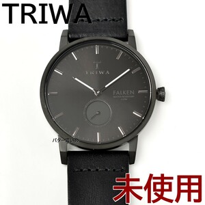 TRIWA トリワ 腕時計 ファルケン ブラック×グレー 革ブラック メンズ レディース クオーツ スモールセコンド シンプル 未使用 箱あり